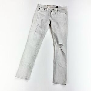 AG Adriano Goldschmied the legging light grey distressed skinny jean 25R